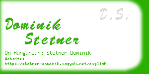 dominik stetner business card